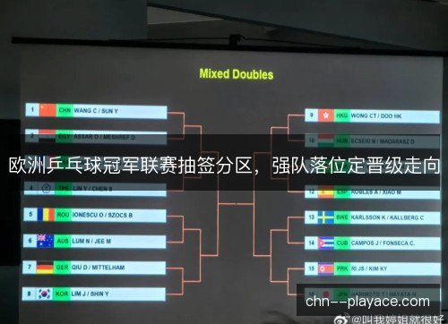 欧洲乒乓球冠军联赛抽签分区，强队落位定晋级走向